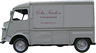 Celia Frachon's furniture collection van